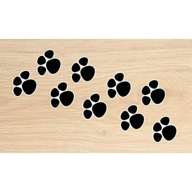 Imagem de Cartela com 25 Adesivos - Patinhas De Coelho - Páscoa - Pegadas Em Vinil