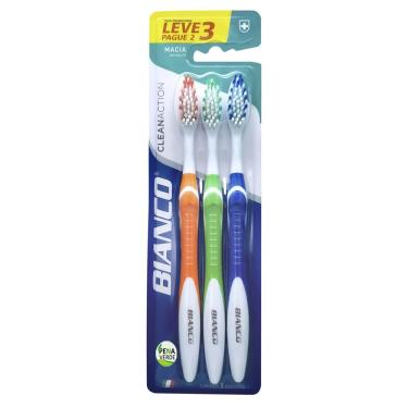 Imagem de Pack com 3 Uni Escova de Dental Clean Action Bianco Macia
