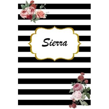 Imagem de Sierra: Classic Floral Personalized Notebook/Journal/ Log Book/ Planner With Name, 110 pages of your selected paper, planner. Size: 6” x 9”