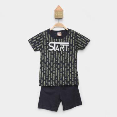 Imagem de Conjunto Curto Bebê Brandili Start Camiseta + Bermuda Menino