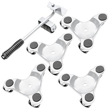 Imagem de ULTECHNOVO 5Pcs 3 Rodas Pesados Rodízio de Móveis Que Se Deslocam Rolos Mover Móveis Triângulo