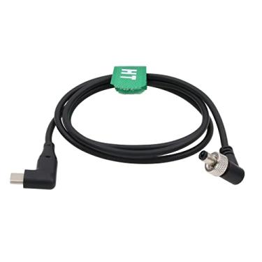 Imagem de HangTon Cabo de alimentação USB C para bloqueio DC 12V 3A PD para Atomos Ninja V, SmallHD 702 Touch, dispositivos de vídeo PIX-E7 monitor ângulo reto 1M