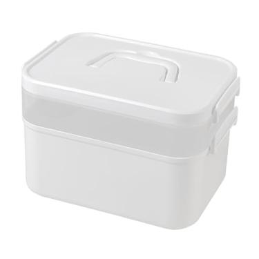 Imagem de menolana Caixa de armazenamento portátil maleta recipiente organizador de mesa caixa de ferramentas organizador manicure caso para material de escritório