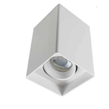 Imagem de PLAFON SOBREPOR QUADRADO BRANCO 8,5CM 1E27