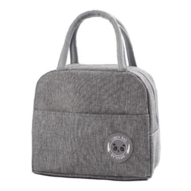 Imagem de Bolsa Térmica Fitness Marmita Viagem Necessaire Com Zíper - B2T (Cinza)