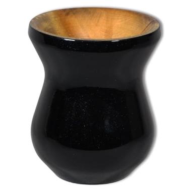 Imagem de Cuia Madeira Nobre Imbuia Chimarrão Perolizada Preta