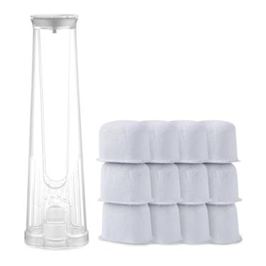 Imagem de Kit inicial de substituição de filtro Keurig para 2.0 K Select, K-Classic, K350 para K575, K-Cafe, Elite, K-Express, K-Duo PLUS com suporte de filtro de reservatório lateral, 12 cartuchos de refil de