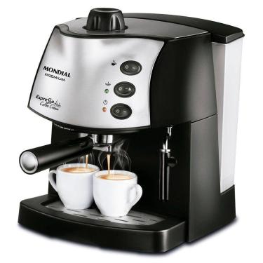 Imagem de Máquina De Café Expresso Mondial Coffee Cream C-08 Cafeteira-127v-preto/inox