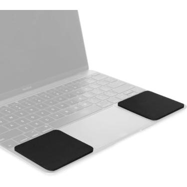 Imagem de GRIFITI Almofadas grandes e finas para notebook com descanso de pulso com silicone aderente reposicionamento ergonômico túnel do carpo suporte de descanso para computador, MacBook e teclado de laptop