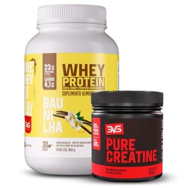 Imagem de 3VS Nutrition Combo Creatina Pura 300g + Whey Protein 100% 900g Sabor Baunilha