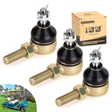 Imagem de 10L0L Kit de junta esférica para carrinho de golfe Club Car DS Gas & Electric 1976-2008, conjunto de 3 terminais de tirante, substitui OEM 7539 7540