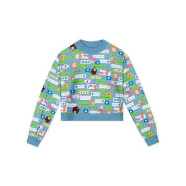 Imagem de Blusa Infantil Menina Manga Longa Mundo Ripilica Azul-Tamanho 10 - Mar