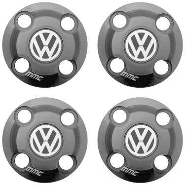 Imagem de 4Un Calota Centro Roda Gol Voyage Saveiro Preto Fosco