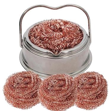 Imagem de Kit de limpeza de ponta de ferro de solda, ponta de solda com esponja de fio de latão de limpeza, com suporte preto com 4 peças de fio de limpeza de ponta de solda e 1 suporte de PC portátil, sem