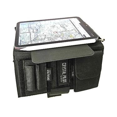 Imagem de Crystal Pilot Flight Pad 6 Plus. Tabuleiro de joelho para tablet 3 em 1 com prancheta de alumínio e placa VFR. Compatível com Mini iPad 6