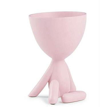 Imagem de Vaso Decorativo em poliresina - Rosa - 14x10x10,5 cm - Mart