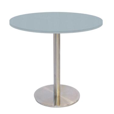 Imagem de Mesa Bistrô Beta 112,50 cm (Alt) Disco Redondo Tampo MDP Redondo 70 cm (Larg) x 2,50 cm (Alt) Cinza