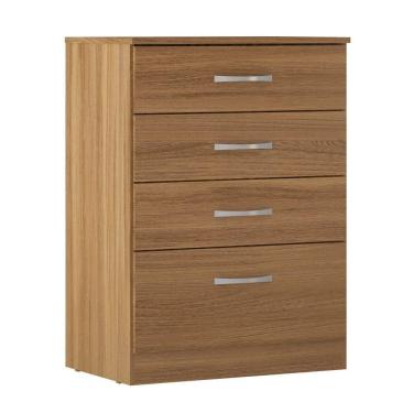 Imagem de Cômoda P/ Roupas Quarto Casal/Solteiro 4 Gavetas Astral