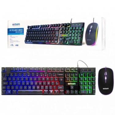 Imagem de Kit Teclado Com Mouse Game Led Rgb Bk-G550 Exbom