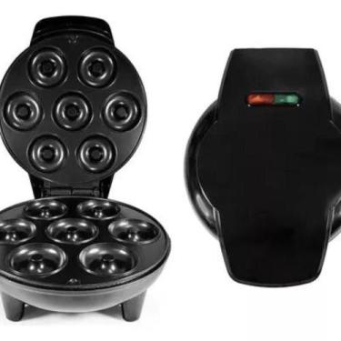 Imagem de Mini Máquina De Fazer Donuts Rosquinhas 7 Furos 110v - JodiShop, PRETO