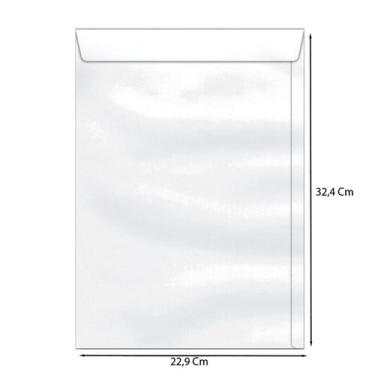 Imagem de Envelope A4 22 X 32 cm Saco 100 Unidades Reipel, Branco
