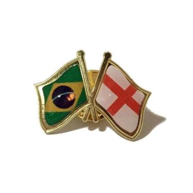Imagem de Pin Da Bandeira Do Brasil X Inglaterra - Mundo Das Bandeiras