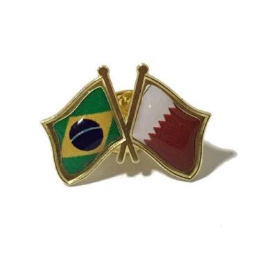 Imagem de Pin Da Bandeira Do Brasil X Catar - Mundo Das Bandeiras