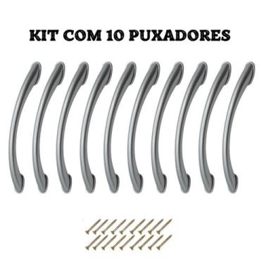 Imagem de Puxador Armário Gaveta Guarda Roupa Móveis 96 mm - 10 unid - ACHEI UTI