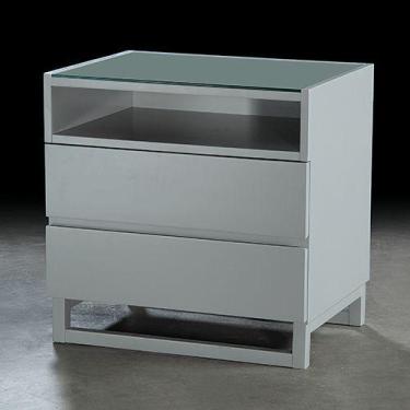 Imagem de Mesa de Cabeceira Gambôa com 2 Gavetas Telescópicas 80x45 - HS Santos