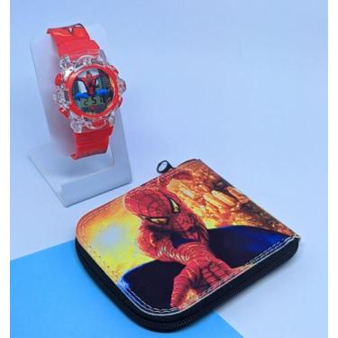 Imagem de Relógio Digital Pisca Luz Led Toca Musica Silicone + Carteira Infantil