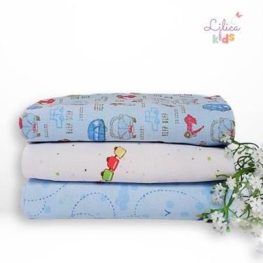 Imagem de Cueiro Flanelado 100% Algodão 80x50cm 3 e 6 unidades - Papi, 3 Peças M