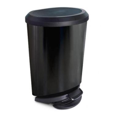 Imagem de Lixeira Plástica Multiuso 20 Litros C/ Pedal e Trava Saco - Coza, Pret