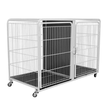 Imagem de Canil Gaiola Duplo Inferior Cães Cachorro Pet Shop Tosa - Açomix, Bran