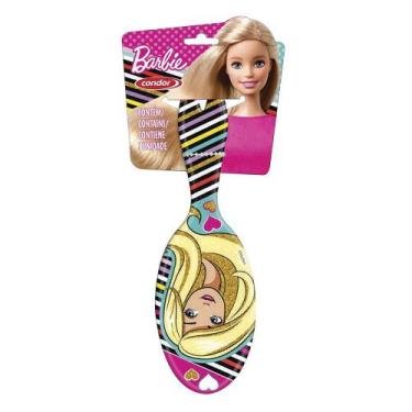 Imagem de Escova de Cabelo Condor Barbie Oval Cores Sortidas Ref 6895 com 1 Unid