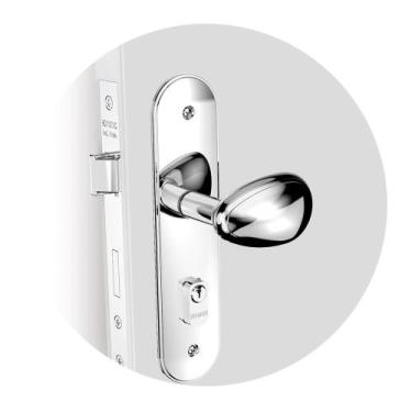 Imagem de Fechadura Externa Bora Golf Cromado Soprano