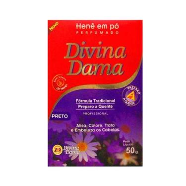 Imagem de Henê Em Pó divina dama Preto Perfumado 50g Preparo quente