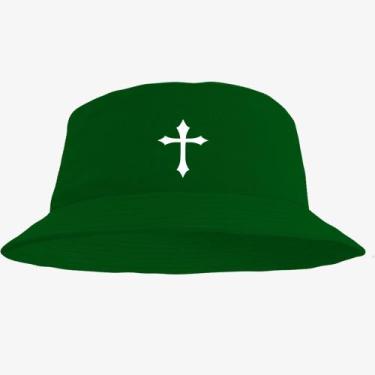 Imagem de Boné Chapéu Bucket Hat Estampado Cruz - MP Moda Masculina, Único, Verd