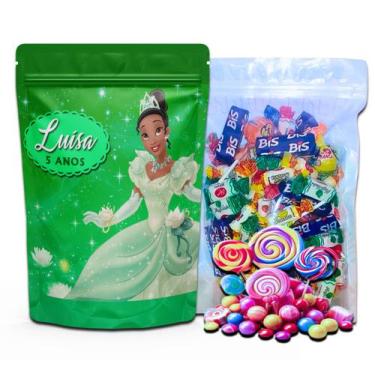Imagem de Kit Festa Com 5 Saquinhos Em Pé 12x19cm Vários Temas - Mundo da Bina, 