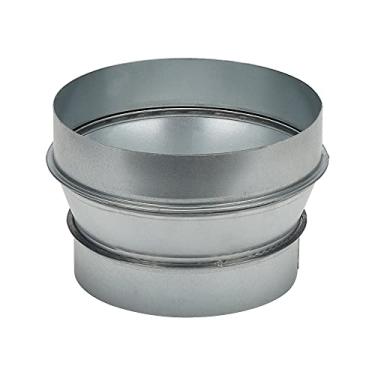 Imagem de A-KARCK Redutor de duto de ar de 17,8 cm a 15,2 cm, adaptador de duto redondo de aço galvanizado para sistema de ventilação em linha, tubo de conexão com ventilador de duto ou ventilação do secador