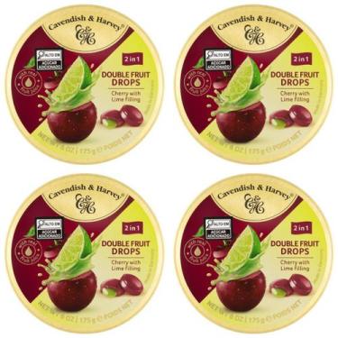 Imagem de Kit 4 Bala Cereja Sour Cherry Recheio Limão Cavendish Harvey - Cavendi
