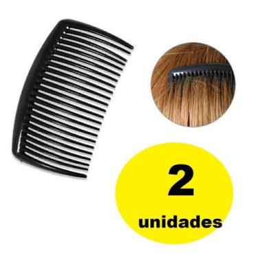 Imagem de Kit 2 presilhas de cabelo feminina pente penteado Preto - Lynx produçõ