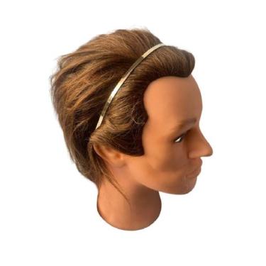 Imagem de Arco Tiara Metal Dourado Liso 14cm Acessório cabelo - Blook