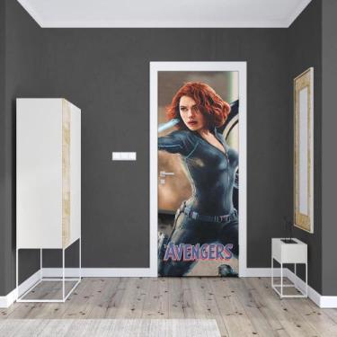 Imagem de Adesivo de Porta Viúva Negra 02 - Império da Impressão, M - 80cm X 210
