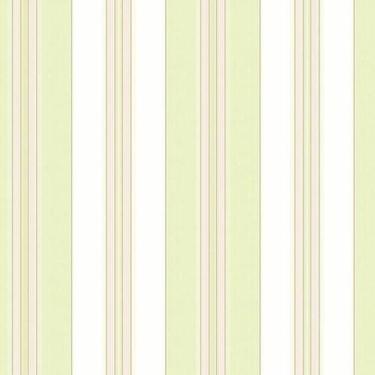 Imagem de Papel de Parede Waverly Stripes Lovers Lane Verde/Rosa WA7778 - Rolo: 