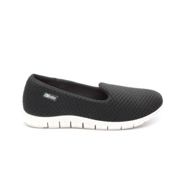 Imagem de Tênis Feminino Activitta Slip On Conforto, Preto, Branco, 35