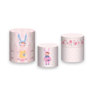Imagem de Trio De Capa Cilindro - Boneca Metoo Corações e Flores 001 - Via Cores