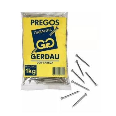Imagem de 01 Kg. De Prego Com Cabeça, 19 X 30 ( 2.3/4  X 9 ) Gerdau. 
