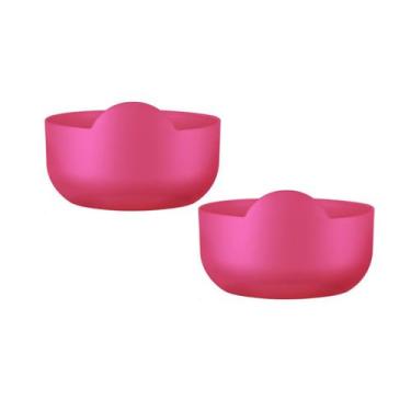 Imagem de Kit 2 Super Bowl Rosa Neon 475Ml Plástico Premium - Bb Store