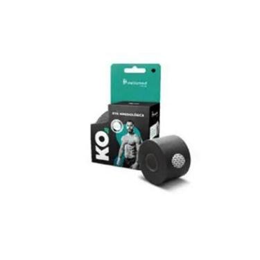 Imagem de Bandagem Elástica Adesiva Kinesiológica Dellamed, Preto