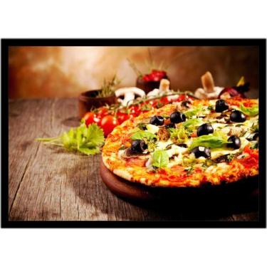 Imagem de Quadro Decorativo Gourmet Pizza Pizzarias Lanchonetes Padarias Cozinha